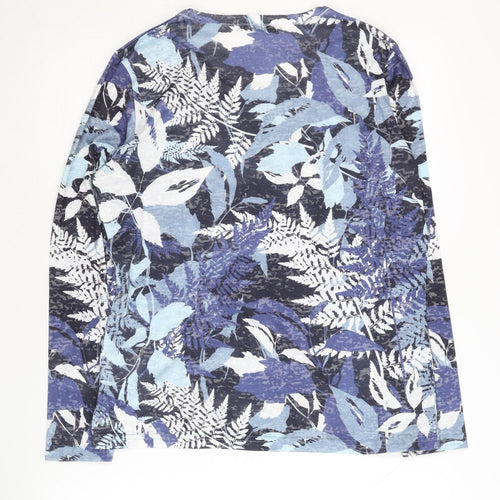 Alexara Women's Blue Floral Long Sleeve T-Shirt