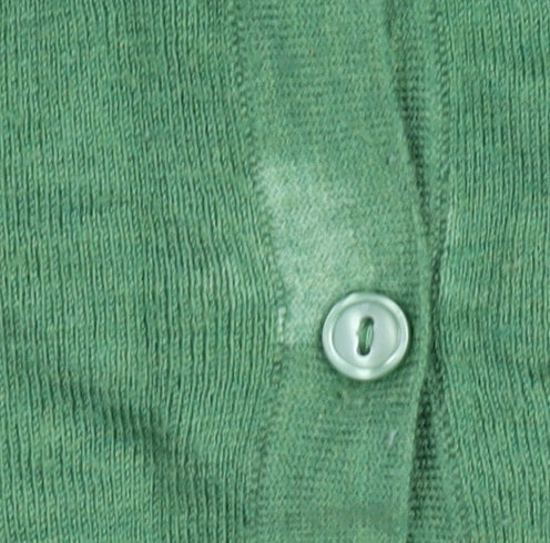 John Lewis Green Cardigan Women Size 10 Knit Button