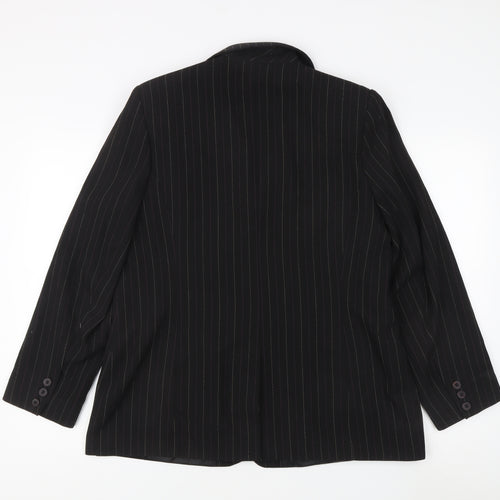 Klass Collection Women's Black Pinstripe Suit Jacket 18