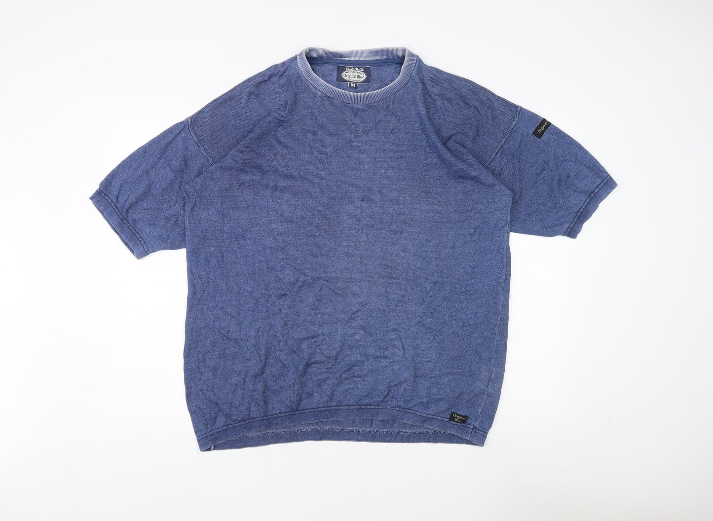 Michael Ross Men's Blue Crew Neck T-Shirt Medium
