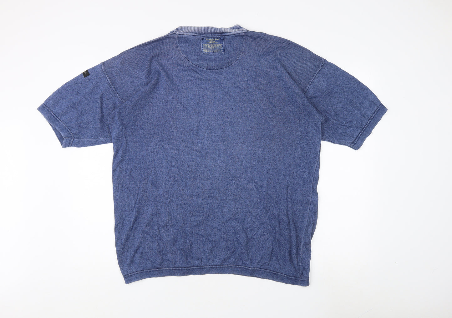 Michael Ross Men's Blue Crew Neck T-Shirt Medium
