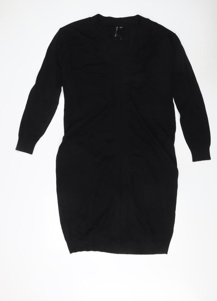 Capsule Women's Black V-Neck Jumper Size 16/18