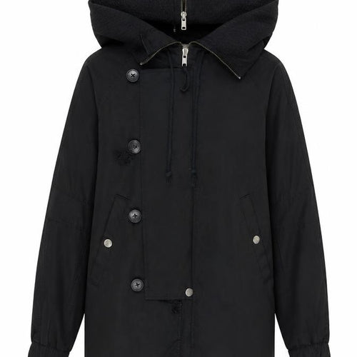 DKNY Women’s Black XS Parka Jacket with Hood