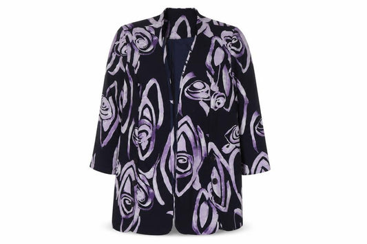 Front view of Essence Women's Multicoloured Long Coat, size 20