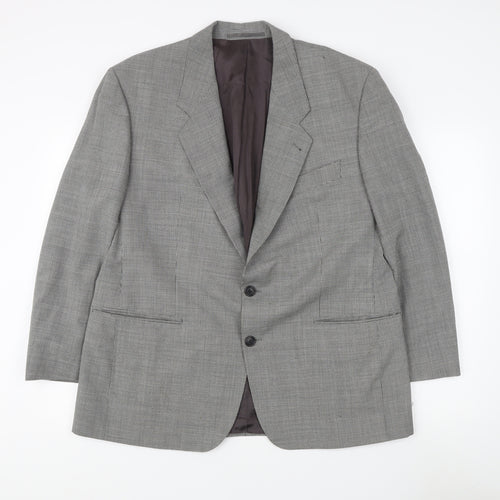 Baumler Men's Grey Check Blazer Jacket Size 48S