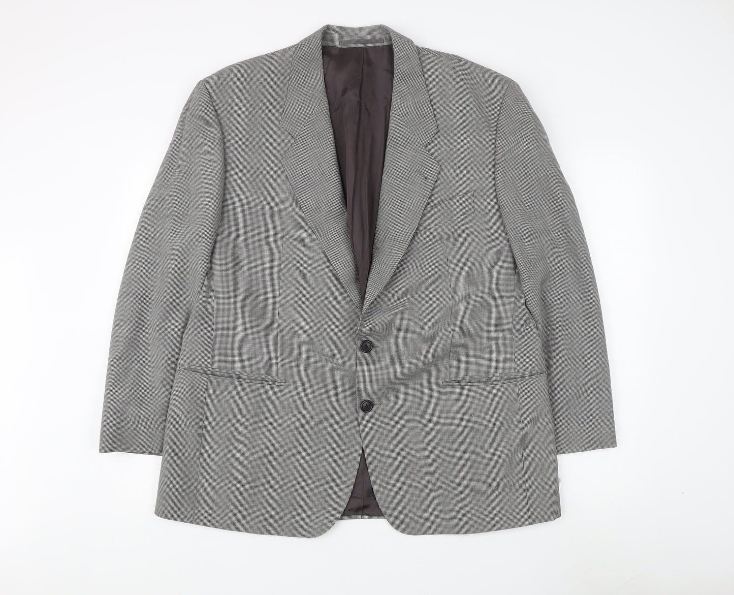 Baumler Men's Grey Check Blazer Jacket Size 48S