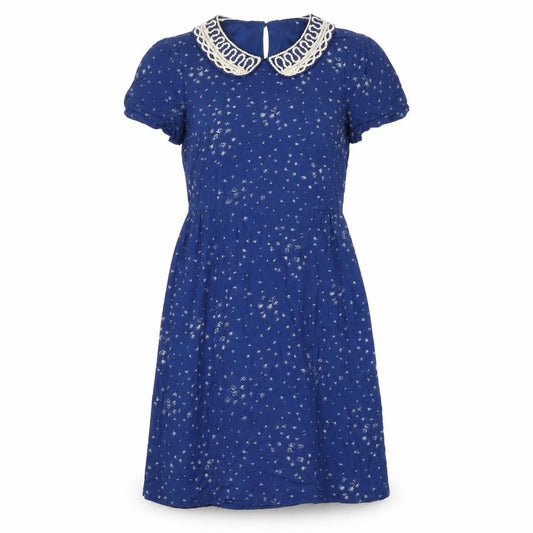 Front view of Boden Women’s Blue A-Line Dress, size UK 8, Floral Style
