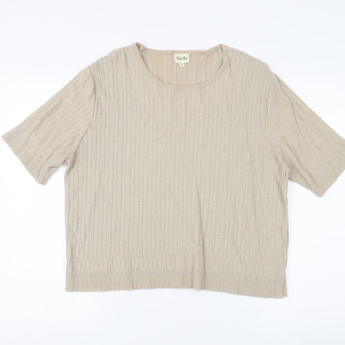 Viyella Women's Beige XL Basic Knit Top