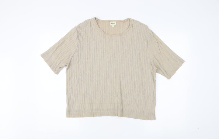 Viyella Women's Beige XL Basic Knit Top
