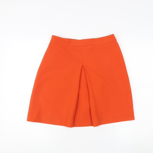 Warehouse Women's Orange A-Line Skirt Size 10