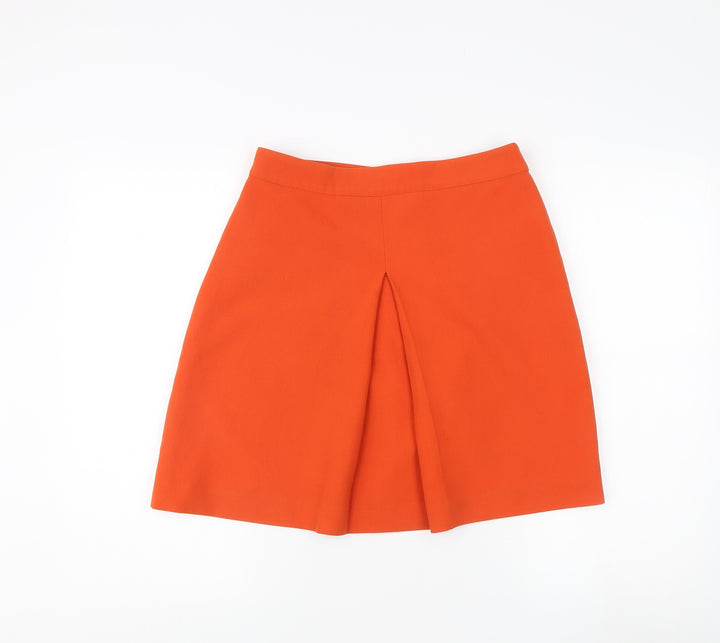 Warehouse Women's Orange A-Line Skirt Size 10