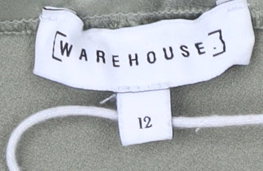 Warehouse Women's Green Skirt Size 12 Polyester