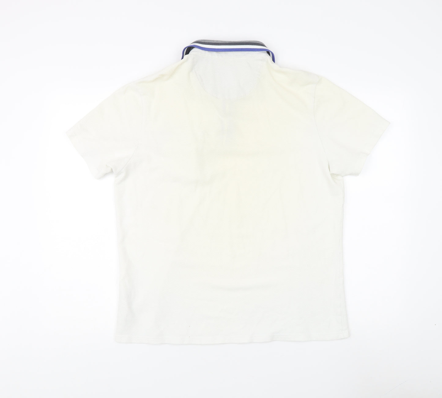 Burton Menswear White Polo - Men Large, Casual Fit