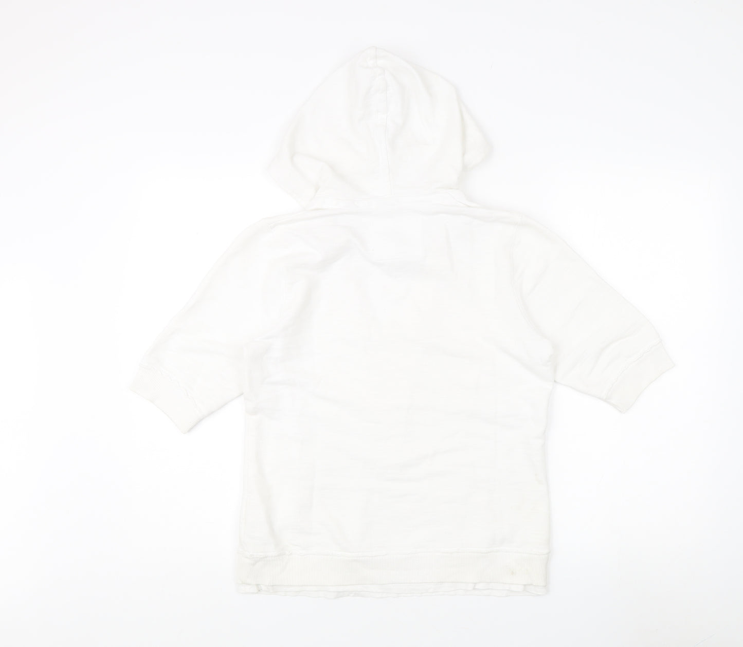 Marks and Spencer Women's White Pullover Hoodie UK 10