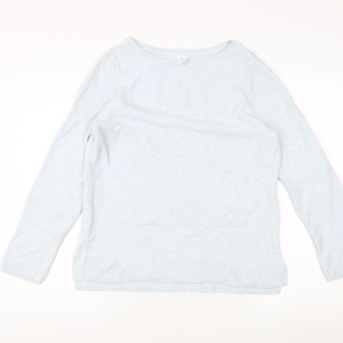 John Lewis Women's Blue Cotton Pullover Jumper Size 12
