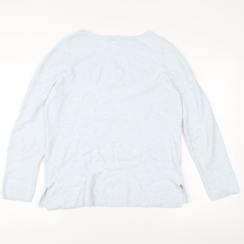 John Lewis Women's Blue Cotton Pullover Jumper Size 12