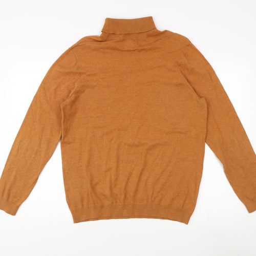 Burton Menswear Men’s Brown L High Neck Pullover Jumper
