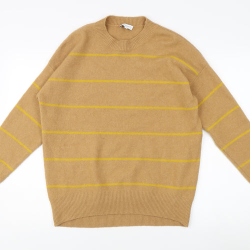 Warehouse Women's Brown Striped Pullover Jumper Size 14