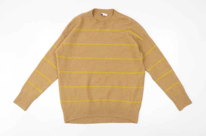 Warehouse Women's Brown Striped Pullover Jumper Size 14