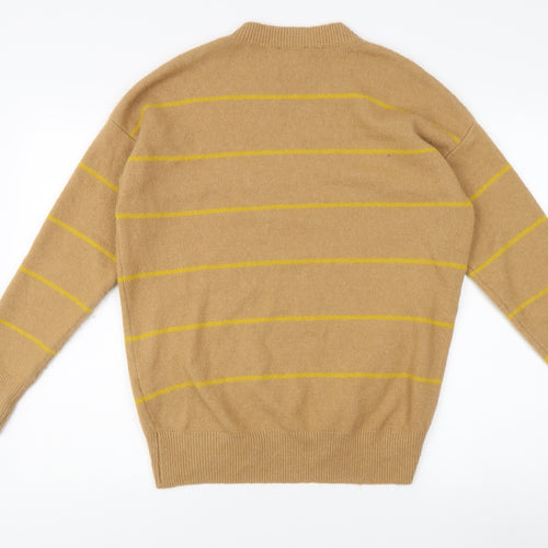 Warehouse Women's Brown Striped Pullover Jumper Size 14