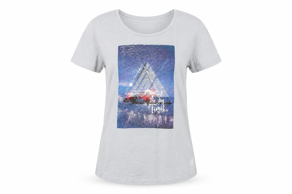 Front view of Dare 2b Women's Grey T-Shirt, size 12, Casual
