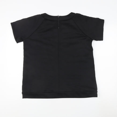 French Connection Women's Black Beaded T-Shirt Size L