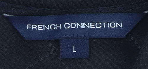 French Connection Women's Black Beaded T-Shirt Size L