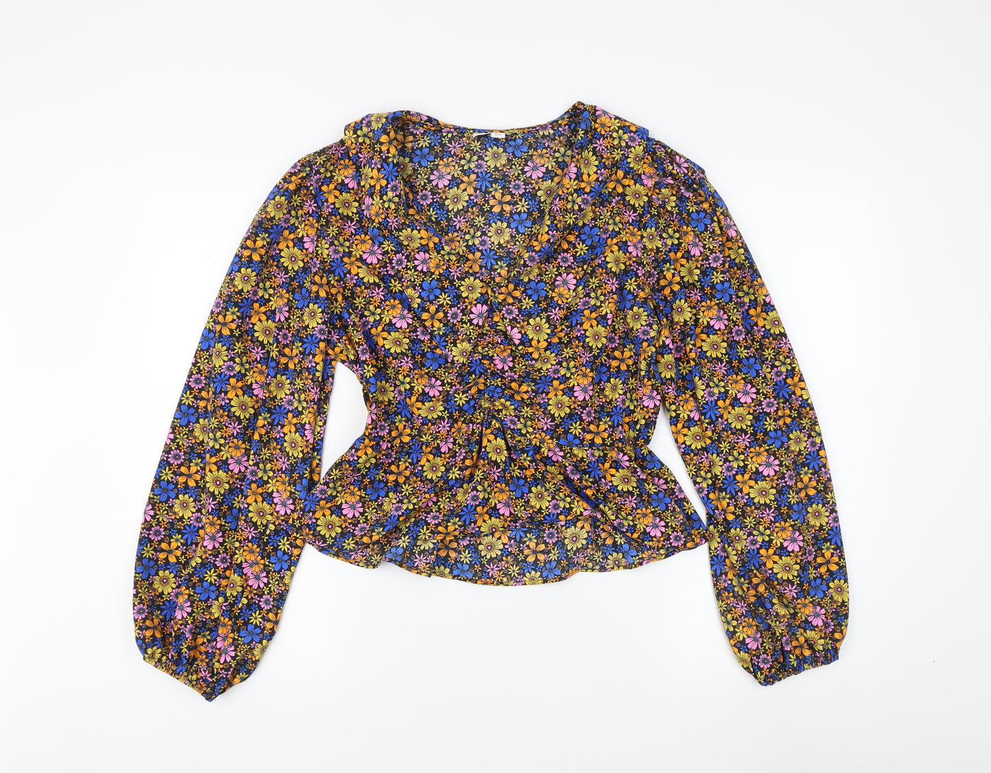 Topshop Women's Floral Blouse UK 12 Multicoloured