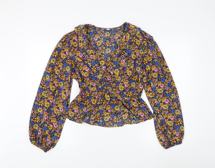 Topshop Women's Floral Blouse UK 12 Multicoloured