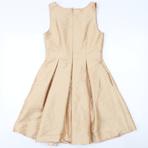 Fever London Beige Sleeveless Women's Dress Size 8