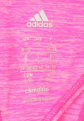Adidas Women's Pink Tank Top, Size S, Slim Fit