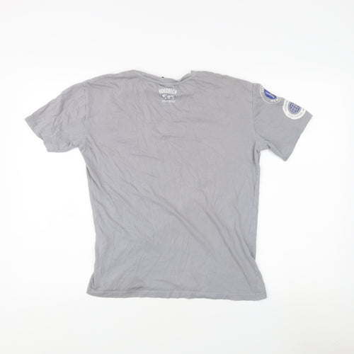 Hoodrich Men's Grey XS T-Shirt with Logo