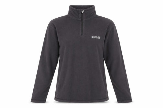 Front view of Regatta unisex black fleece pullover sweatshirt, size S