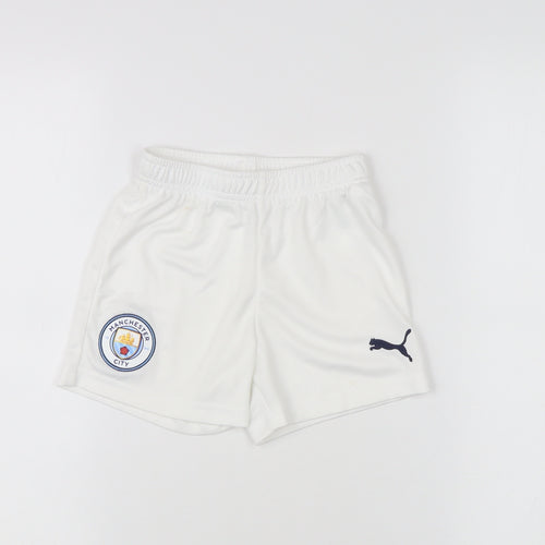 Puma Boys White Athletic Shorts 3-4Y Football