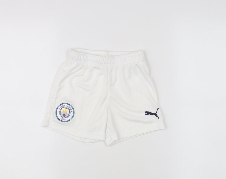 Puma Boys White Athletic Shorts 3-4Y Football
