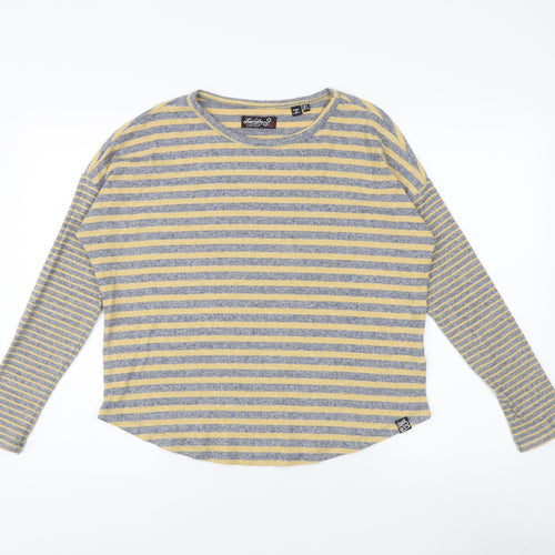 Superdry Women's Multicoloured Striped Jersey Top - Size 8