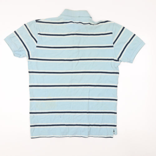 Pierre Cardin Men's Blue Striped Polo Shirt M