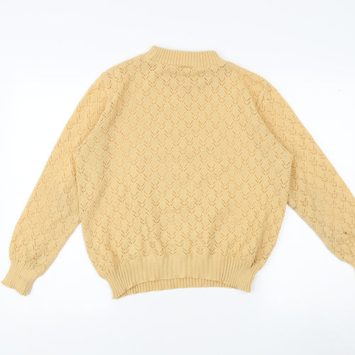 Amari Women's Beige Mock Neck Pullover Jumper Size 10-12
