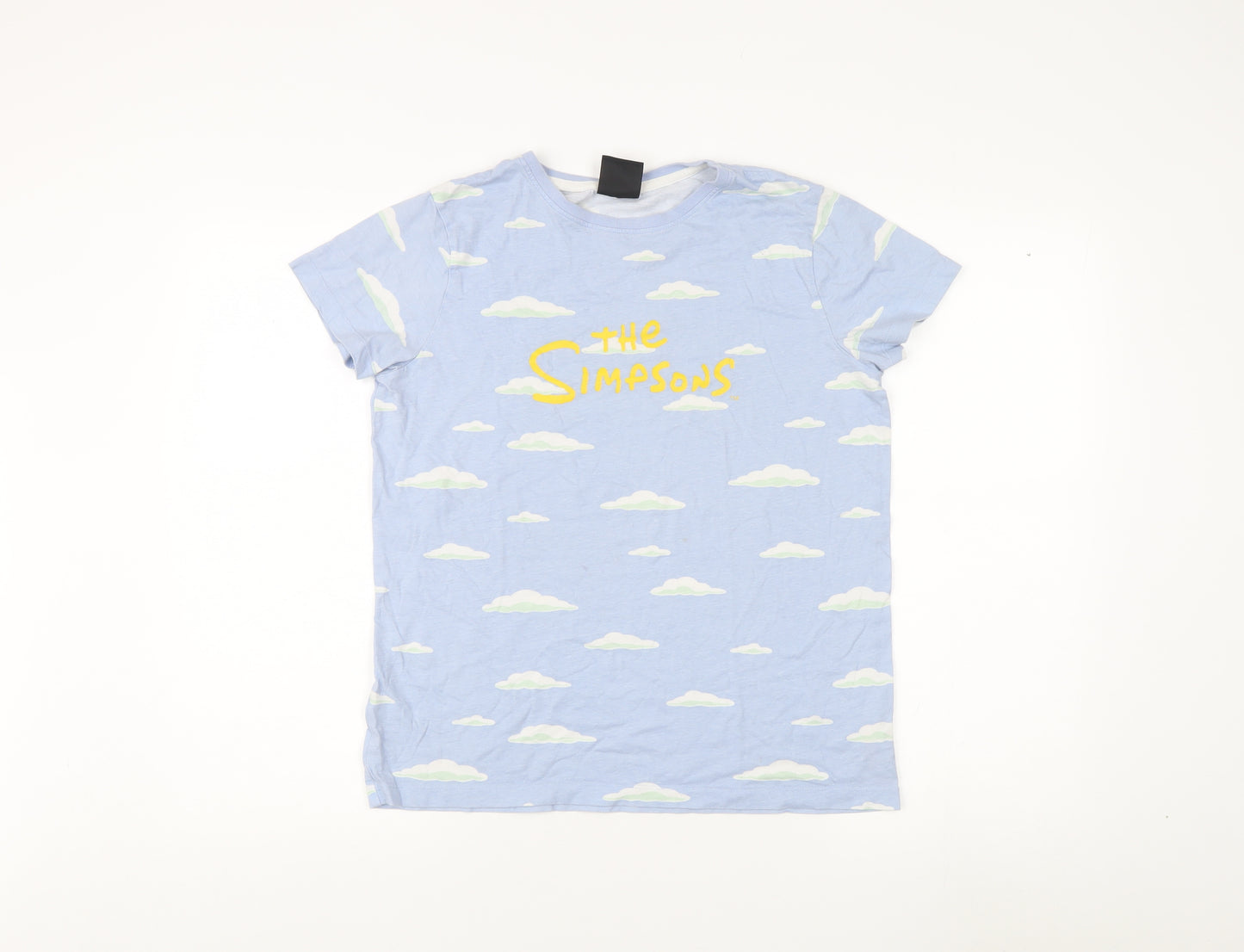 The Simpsons Blue T-Shirt Teens M Short Sleeve Crew Neck