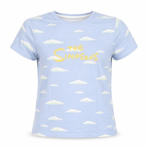 The Simpsons Blue T-Shirt Teens M Short Sleeve Crew Neck