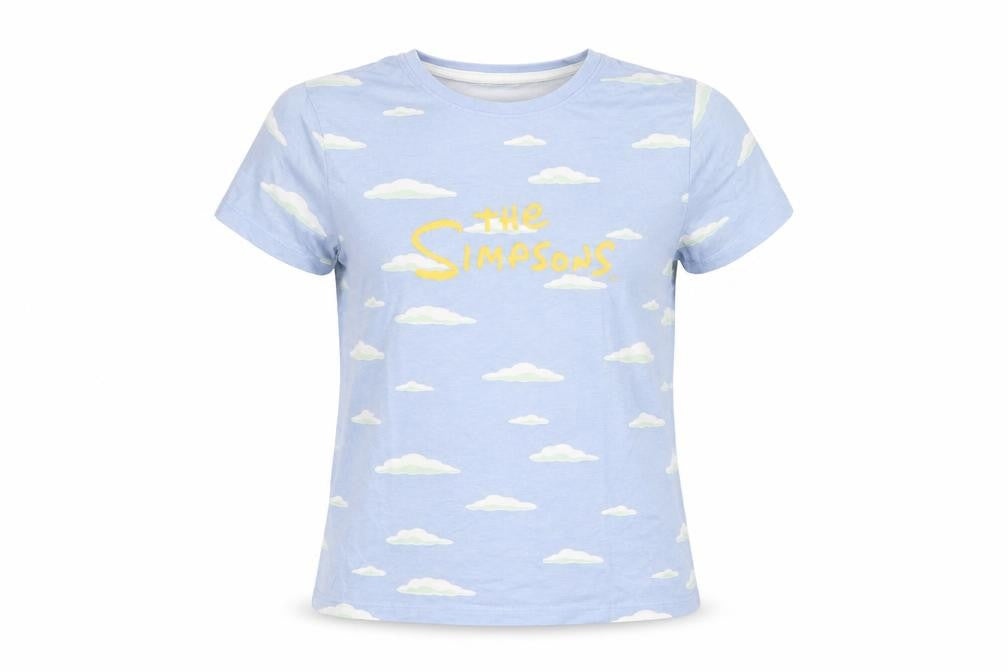 The Simpsons Blue T-Shirt Teens M Short Sleeve Crew Neck