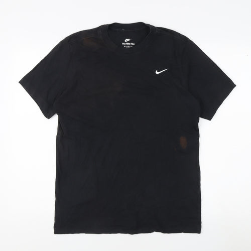 Nike Men’s Black Cotton Logo T-Shirt Size M