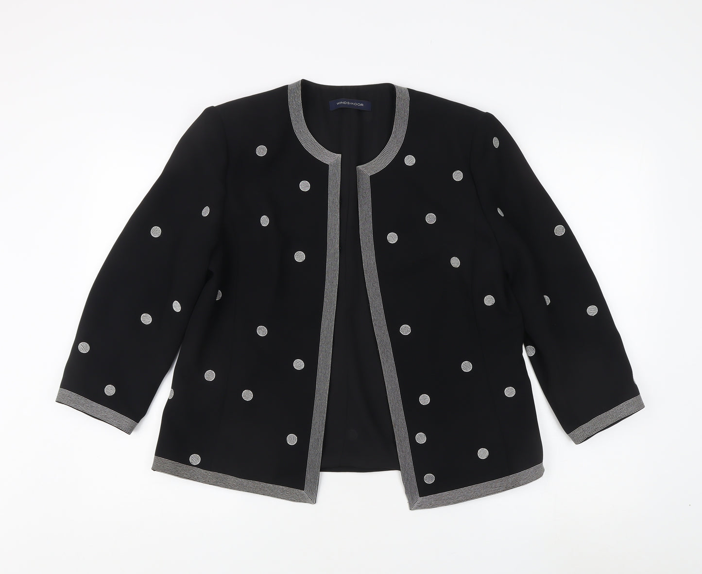 Windsmoor Women's Black Polka Dot Formal Jacket Size 10