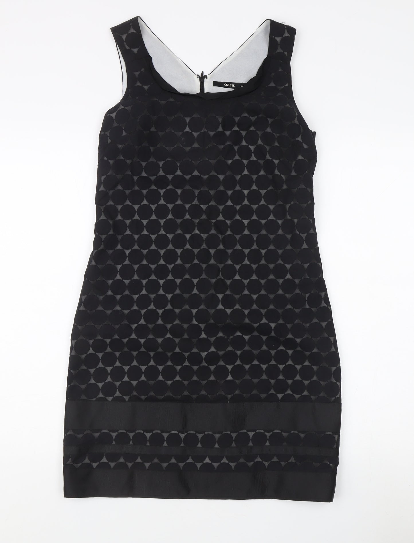Oasis Women's Black Sheath Dress, Size 8, Party Wear