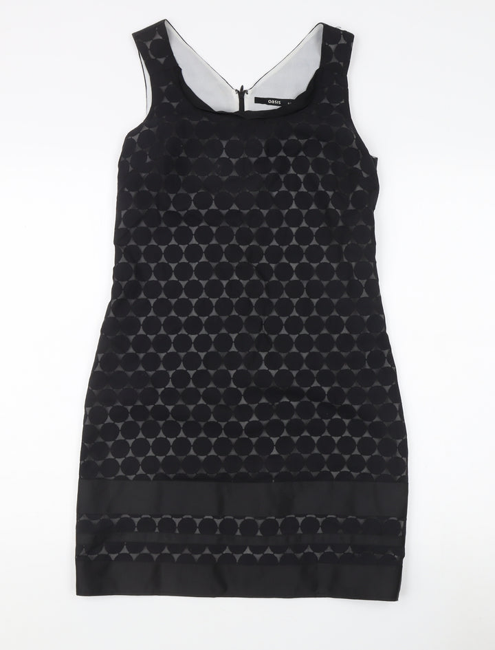 Oasis Women's Black Sheath Dress, Size 8, Party Wear