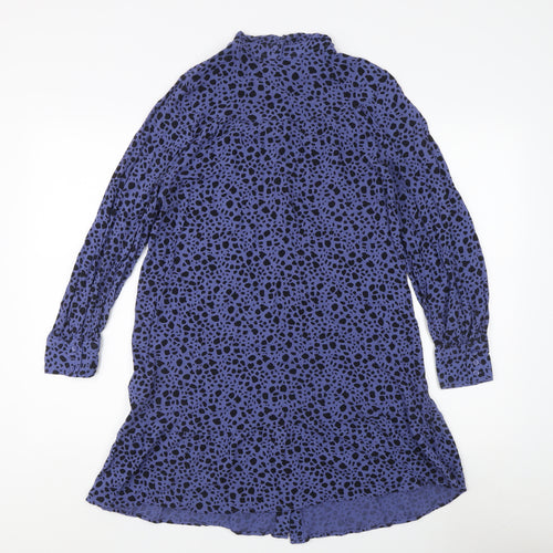 Marks and Spencer Women's Blue Animal Print Shirt Dress