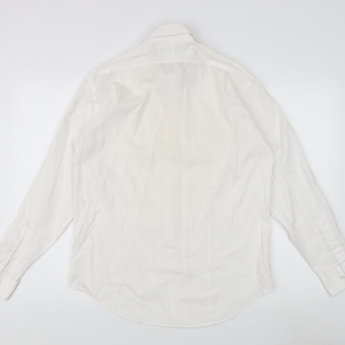 Van Heusen Men's White Dress Shirt, Size 40, Classic Fit