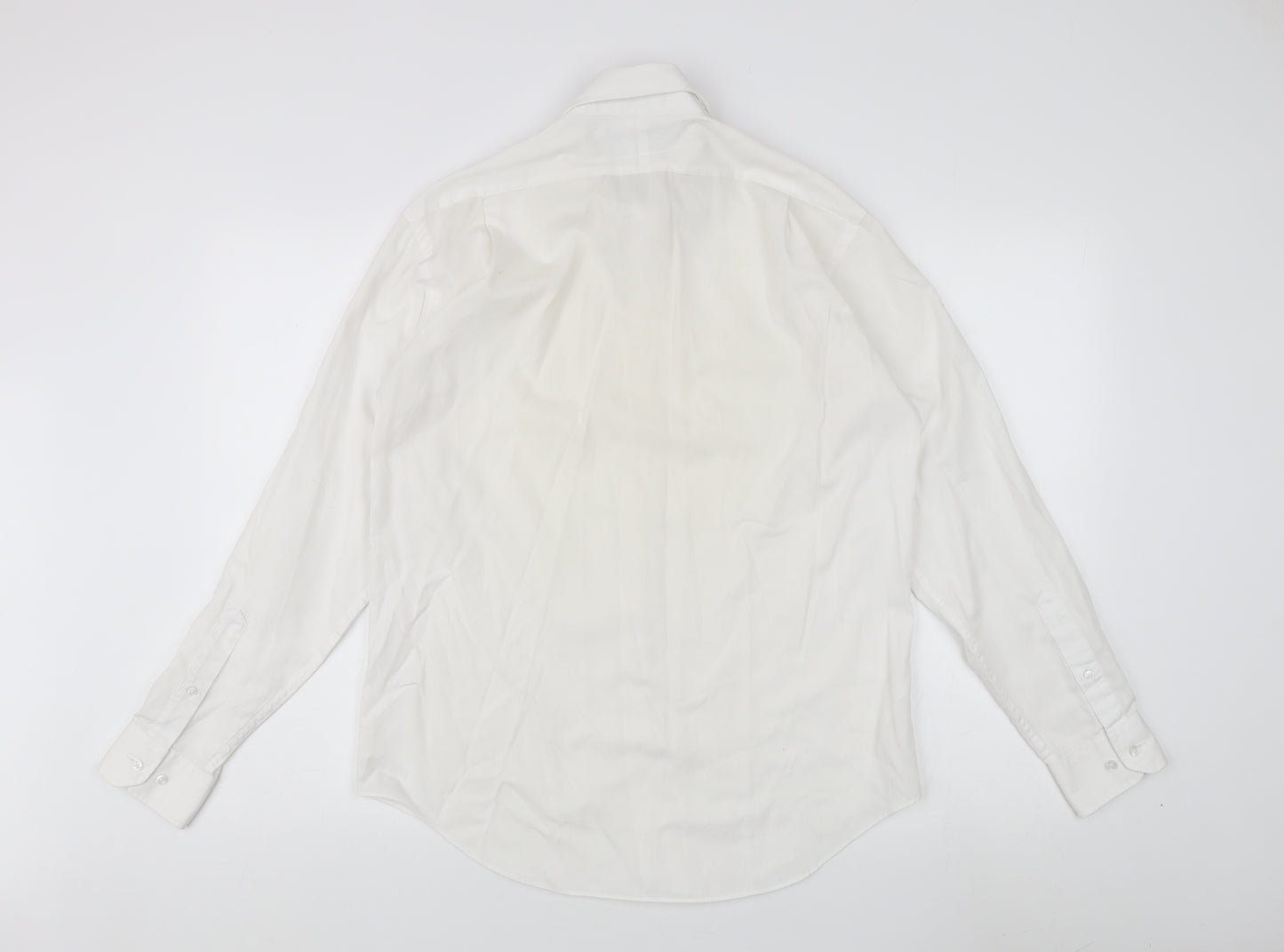 Van Heusen Men's White Dress Shirt, Size 40, Classic Fit