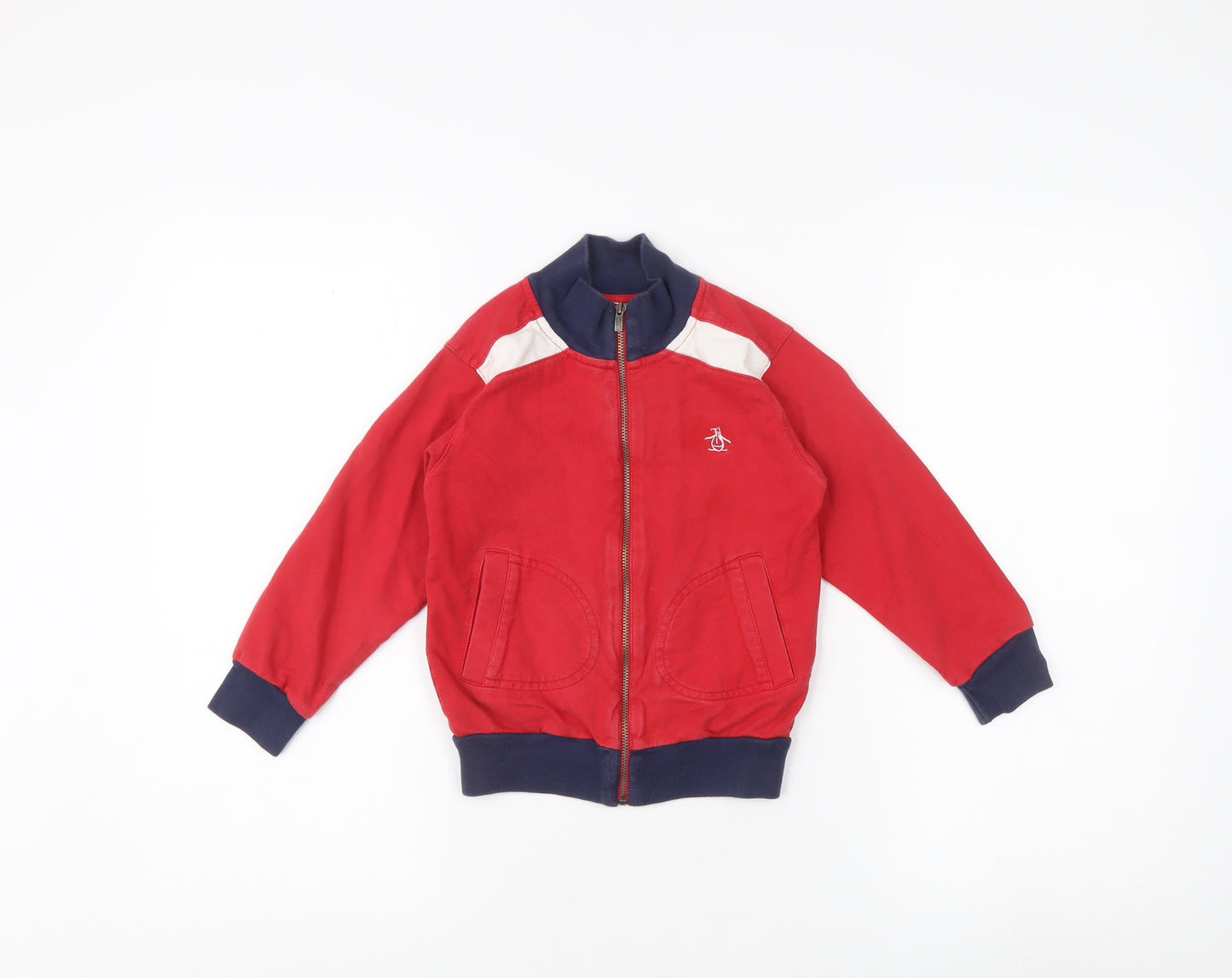 Penguin Boys Red Cotton Bomber Jacket 3 Years