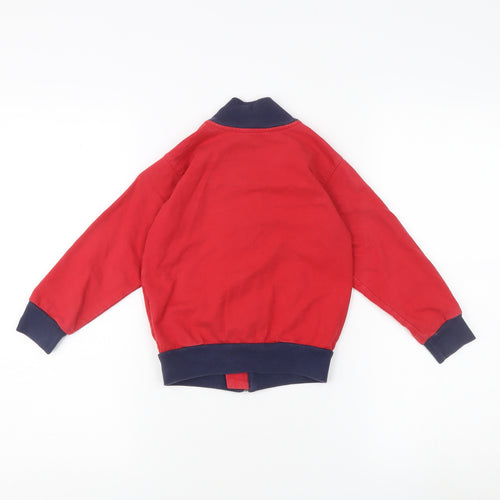 Penguin Boys Red Cotton Bomber Jacket 3 Years